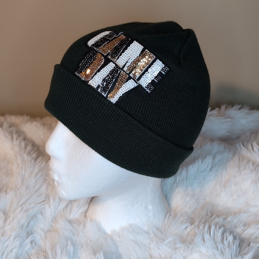 Green Bay Packer Winter Beanie Hat GAME DAY Sequins - Draft Ready